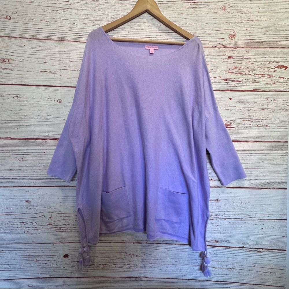 Lilly Pulitzer Elba Sweater in Lilac Freesi Sz XL - Picture 5 of 12